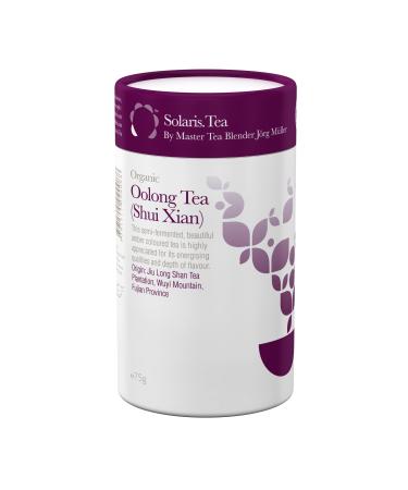 Solaris Tea Organic Loose Whole Leaf Oolong Shui Xian 75 g Green Tea 220 ml (Pack of 1)