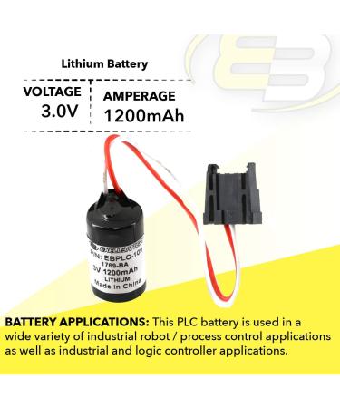 Buy 3V PLC Backup Battery Replacement for Compact 1769-L23-QBFC1B 1769-L23E-QB1B 1769-L23E-QBFC1B 1769-L32E 1769-L35E Micro 1400 & Micro 1500 - Fast International Shipping - Buy Online on SooperMarket.com