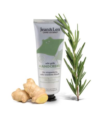 Jean & len very horny hand cream rosemary & ginger with urea hand care for dry and cracked hands donates moisture and cares intensively without parabens and silicones tube 75 ml 75 ml (1 Pack) Rosemary/ginger
