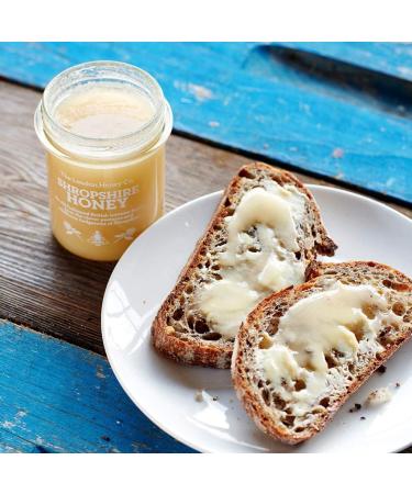 The London Honey Co. British Honey Duo (2x250g Jars) + Wooden Dipper - Ling Heather & Shropshire Creamed - Raw, Unpasteurised, All Natural - Honey Gift Set - Buy Online on SooperMarket.com