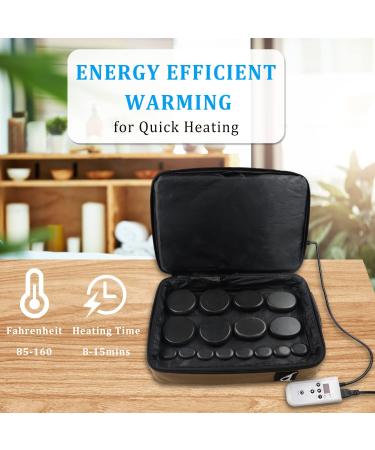 Portable Hot Stones Warmer Set - Digital Electric Heater Kit for Spa & Salon Massages - Buy Online on SooperMarket.com