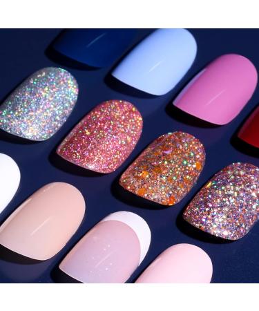 Teenitor Short Press on Nails - Glossy Glitter Fake Nails 288pcs - Buy Online on SooperMarket.com