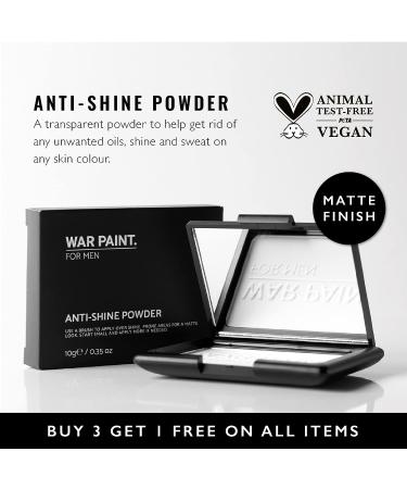 War Paint For Men Anti-Shine Powder - Vegan & Cruelty-Free Matte Finish Makeup - 10g - Buy Online on SooperMarket.com