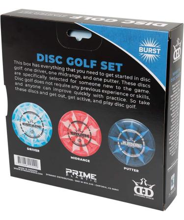 Dynamic Discs Prime Burst Starter Set - Prime Judge, Prime Truth, and Prime Escape | Maximum Distance Frisbee Golf Driver Set | Frisbee Golf Stamp and Color Vary | 3 Discs - Buy Online on SooperMarket.com