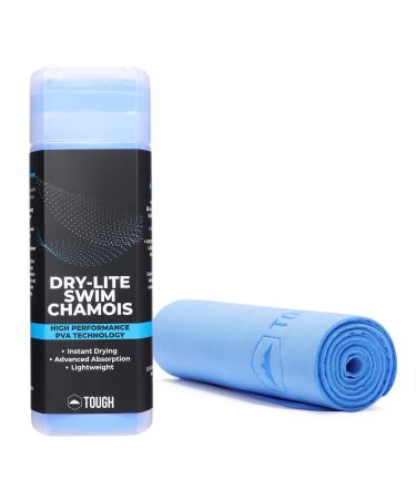 Swim Chamois Towel, Swim Towel - Shammy Towel - Swimmer Chamois Towel, Swimming Towel - Swimmers Towel Quick Dry Large - 26" X 17" - Blue
