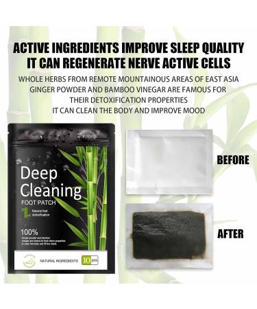 Natural Bamboo Foot Pads - 10 pcs for Better Sleep and Stress Relief | Organic Vinegar & Ginger Powder Combo for Foot & Body Care - Buy Online on SooperMarket.com