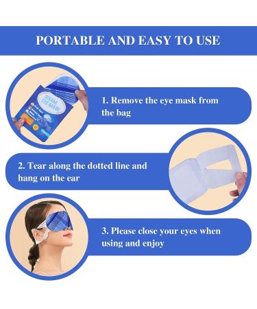 ALAREWO 22 Packs Steam Eye Mask for Dry Eyes & Fatigue - Self Heating Disposable Spa Warm Eye Compress for Stress Relief & Headache - Unscented (22 Count) - Buy Online on SooperMarket.com