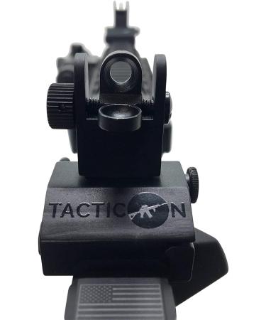 Tacticon Armament Flip Up Iron Sights for Rifle with Adjustment Tool - BUIS Set for Picatinny/Weaver Rails - Buy Online on SooperMarket.com