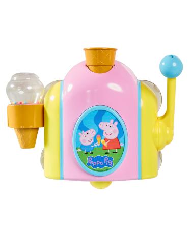 TOMY Toomies Peppa Pig Bubble Ice Cream Maker Baby Bath Toy Ice Cream Themed Bubble Making Toy Kids Water Play Suitable For 18 Months 2 3 & 4 Year Old Boys & Girls Foam Cone Factory