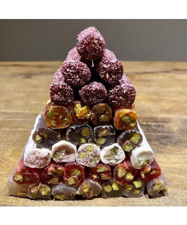 Pergamo Premium Mix Snacks & Sweets 300g - Gourmet Turkish Delight Gift Box - Handmade Vegetarian Treats - Buy Online on SooperMarket.com