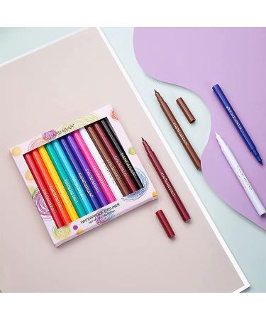 Gireatick 12PCS Matte Rainbow Colorful Liquid Eyeliner Set - Waterproof, High Pigmented Eyeliner Pen Set with Soft and Hyper Sharp Tip Brush - 12 Vibrant Colors - Buy Online on SooperMarket.com