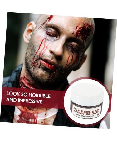 DOITOOL 4 Pcs Simulated Plasma Dress up Blood Fake Blood Prop Makeup Carrier Fake Wound Blood Wax Fake Blood for Face Halloween Blood Special Effects Makeup Kit Props Make up Edible Syrup 5.5X5.5X3.6CMx2pcs Dark Redx2pcs - Buy Online on SooperMarket.com