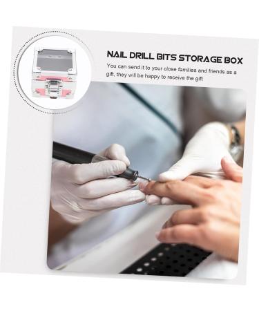 WOFASHPURET Box grinding head storage box nail display stand nails drill bits nail polishing head holder nail drill grinding bit holder practical drill bit organizer manicure tool holder large 7.5x7.5cm As Shown - Buy Online on SooperMarket.com