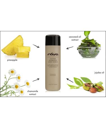 RAYA Enzyme Hydrating Body Scrub 8 oz - Pineapple Scent | Gentle Exfoliating Scrub with Seaweed & Jojoba Beads | Buy Internationally - Buy Online on SooperMarket.com