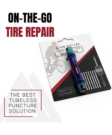 KOM Cycling Tubeless Tire Repair Kit for Bikes - Fix Mountain and Road Bike Punctures - Buy Online on SooperMarket.com