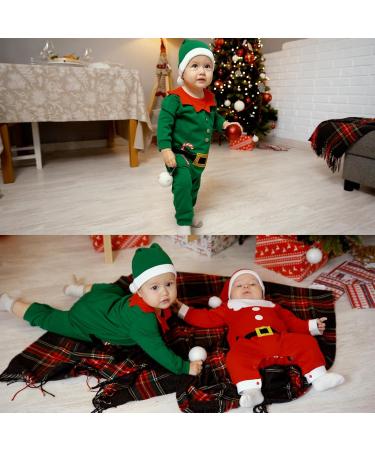 Hifot My First Christmas Baby Romper Outfit + Hat - Green - 9-12 Months - Buy Online on SooperMarket.com