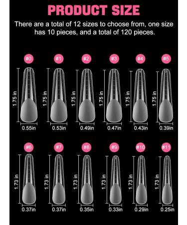 EBANKU 120 PCS Clear Matte Dual Nail Forms for Acrylic Stiletto Nail Extensions | Nail Art Salon Design Tools - Buy Online on SooperMarket.com
