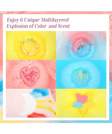 MAQUITA 6Pcs Handmade Shower Bath Bombs - Luxury Spa Kit for Girls, Beauty Gift Set for Christmas, Valentine's, Birthday, Mother's Day & Anniversary - Buy Online on SooperMarket.com
