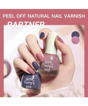 TBeautfave Purple Nail Polish Set Peel Off Nude Nail Varnish Sets Quick Dry & Long Lasting Pink Nail Polish Water Based Natural Nail Varnish Sets for Women DIY Nail Art Set A - Buy Online on SooperMarket.com
