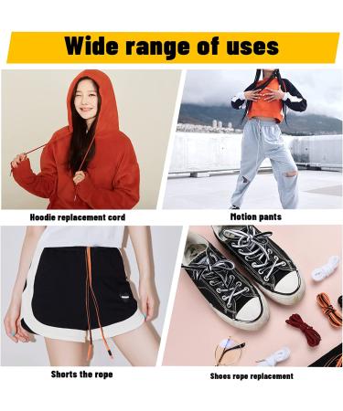 10Pcs Durable Drawstring Replacement Set - 52Inches, 5 Colors, 3 Threader Tools - Ideal for Shorts, Pants, Sweatshirts & Hoodies - Buy Online on SooperMarket.com