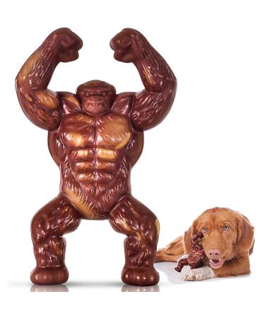 LUKITO Indestructible Dog Toys Dog Toys Indestructible Dog Toys to Real Beef for Dog Birthday Dog Chew Toys for Aggressive Chewers Tough Dog Toys for Boredom Dog Toys for Large Dogs brown