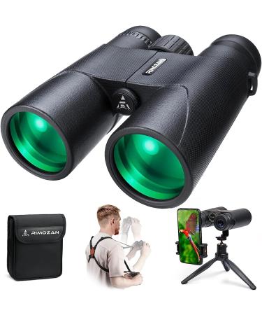 12x42 HD Binoculars with Harness Strap, Phone Tripod, Adapter - Ideal for Bird Watching, Hunting, Hiking - Perfect Gift for Men - Buy Online on SooperMarket.com
