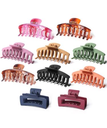 SYEENIFY Claw Clips for Thick Hair Hair Claw Clip Hair Clips Hair Accessories for Women Girls Large Claw Clips Strong Hold Hair Clip Banana Claws + Square Claws