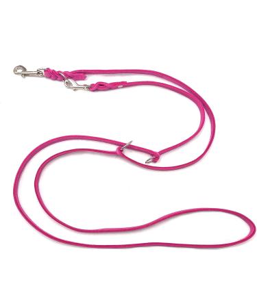 Premium Adjustable Dog Liner for Small & Large Dogs - 2m Double Linen Leash in Pink | International Shipping - Buy Online on SooperMarket.com