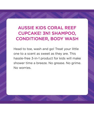Aussie Kids Coral Reef Cupcake 3-In-1 Shampoo, Conditioner & Body Wash 4-Pack - 778mL - Buy Online on SooperMarket.com