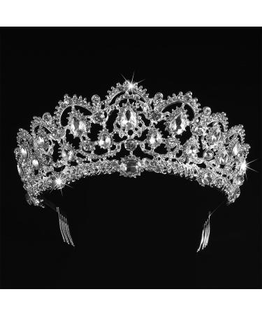 wedding crown tiara rhinestone bridal crown headband for the bride with side comb - Buy Online on SooperMarket.com