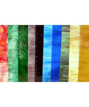 Spectrum & Wissmach Stained Glass Sheets 10 Pack for Mosaic Art | Sun and Moon Stained Glass - Buy Online on SooperMarket.com