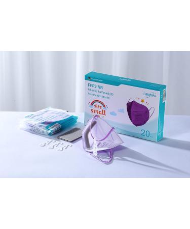 EUROPAPA FFP2 Masks - 20x Small Size 5-Ply Respiratory Masks Individually Packed EU Certified (2016/425) - Purple - Buy Online on SooperMarket.com