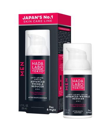 Hada Labo Tokyo Men Anti-Ageing Hyaluronic Cream Advanced Wrinkle Reducer Day & Night Cosmetics for Men