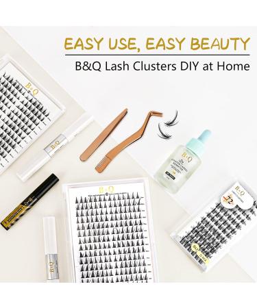 72 Count D Curl Individual Cluster Lashes | Natural Soft Fluffy Eyelash Extensions - UK-FD-B43-D-8-16MIX - Buy Online on SooperMarket.com