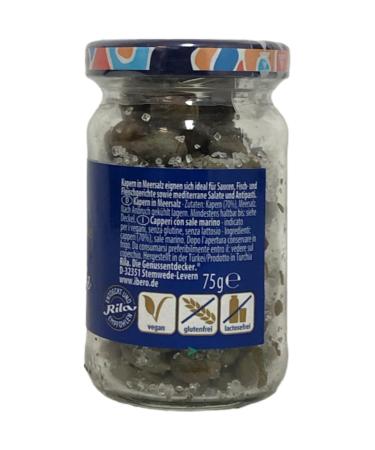 Ibero Capers in Sea Salt Capucines 6-Pack (6x75g Jars) - Premium Quality Capers for Gourmet Cooking | International Shipping - Buy Online on SooperMarket.com
