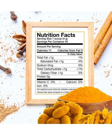 Tur Latte - USDA Organic Golden Milk Powder with Ceylon Cinnamon - 45 Servings 6.34 Oz - Anti-Inflammatory Superfood Mix - Vegan Keto Gluten-Free Unsweetened - Buy Online on SooperMarket.com