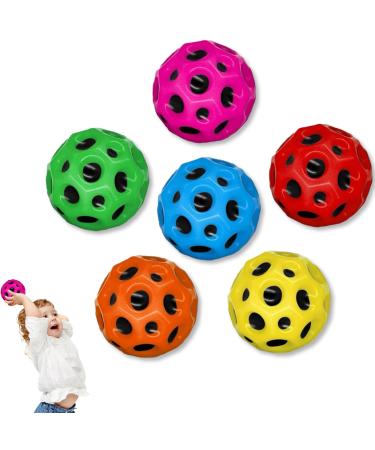 Astro Jump Ball High Bouncing Bouncing Lightweight Foam Ball Easy To Grip And Catcher Sport Training Ball Astro Moon Ball Mini Bouncing Ball Toy For Kids Party Gift (6 PCs)