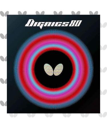 Butterfly Dignics 80 Table Tennis Rubber Table Tennis Rubber | 1.9 mm or 2.1 mm | Red or Black | 1 Inverted Table Tennis Rubber Sheet | Professional Table Tennis Rubber 1.9 Red