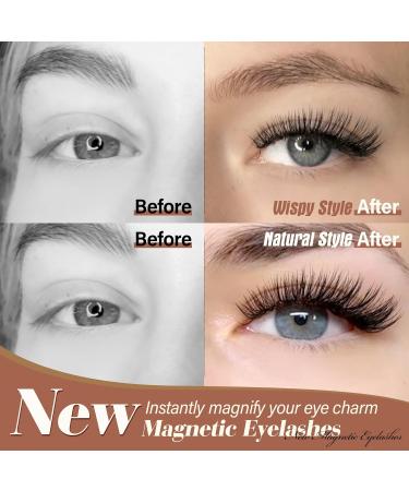 Shop Natural 3D Magnetic Eyelashes - No Glue No Liner 2 Styles with Applicator | Worldwide Shipping - Buy Online on SooperMarket.com