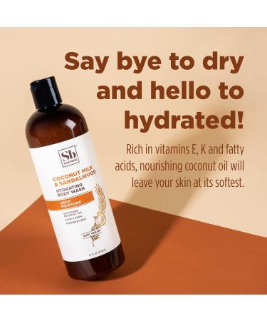 Soapbox Coconut Milk & Sandalwood Body Wash - Moisturizing Cleanser with Aloe Vera & Shea Butter | Paraben, Gluten, and Cruelty Free | Vegan | 16oz Bottles (Pack of 3) - Buy Online on SooperMarket.com