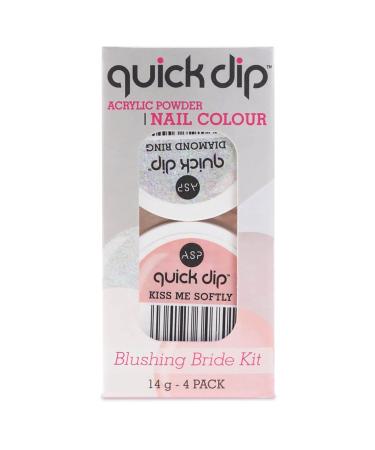 ASP Quick Dip Acrylic Dipping Powder Nail Color - Blushing Bride Kit - 4 pieces 14g
