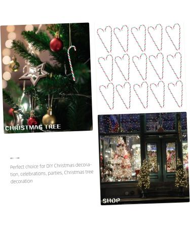 HOLIDYOYO 30pcs Simulated Candy Cane Holiday Candy Cane Christmas Party Favors Christmas Candy Props Plastic White Green Red 15X4cm - Buy Online on SooperMarket.com