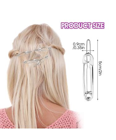 WLLHYF 12PCS Goth Snap Clip Silver Hair Clips - Vintage Charms Hairpin for Women Girls | Hip Hop Jewelry Accessories - 90s Style Aesthetic Gift - Buy Online on SooperMarket.com
