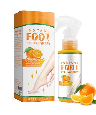 Foot Peeling Spray Instant Foot Peeling Spray Foot Spray to Remove Dead Skin Hydrating Nourish Peel Off Spray Exfoliating Peeling & Calluses on Feet for Cracked Rough Heels (1PCS Orange) 1 count (Pack of 1) Orange