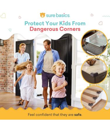 Baby Proofing Table Corner Protectors for Baby Extra Large Size with Pre-Applied Double Sided Tape  Child Safety Furniture Baby Bumpers  8 Pack  Brown Brown X-Large (Pack of 8) - Buy Online on SooperMarket.com