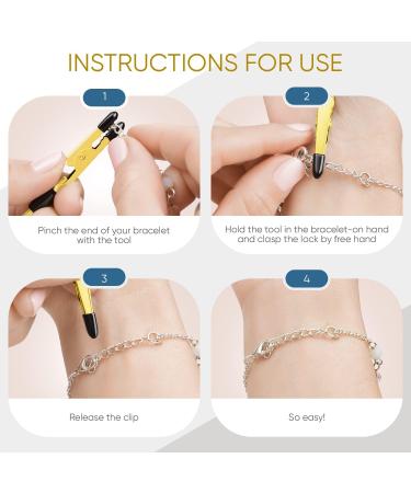 Bracelet Helper Tool - Metal Gold Clasp Helper for Jewelry - Portable and Easy-to-Use - Buy Online on SooperMarket.com