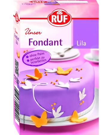 Ruf Fondant Lila suitable for shaping figures flowers and letters modeling fondant roll fondant without palm oil gluten -free and vegan 250g 250 g (1 Pack) purple