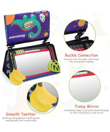 Leadstar Baby Mirror & Quiet Book | Crackling Fabric Book & Contrast Cards for Newborns (0-6 Months) - Buy Online on SooperMarket.com