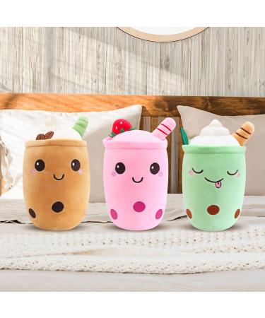 Guiffly Bubble Tea Plush Boba Fluffy Cuddle Pillow Toy - Pink - Buy Online on SooperMarket.com