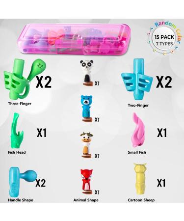 15 Pack Pink Pencil Grips for Children - Writing Aids & Posture Correctors for Better Writing - Buy Online on SooperMarket.com